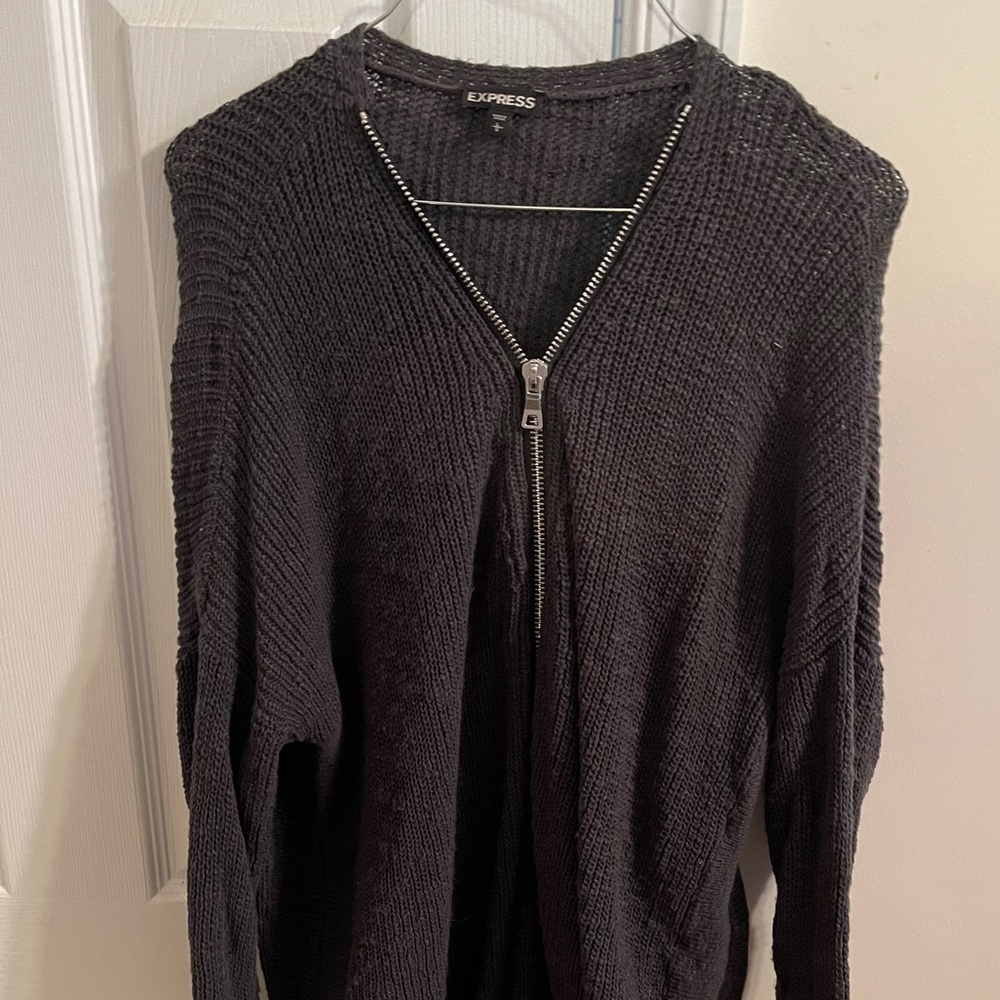 NEW!Express Cable Zip Sweater